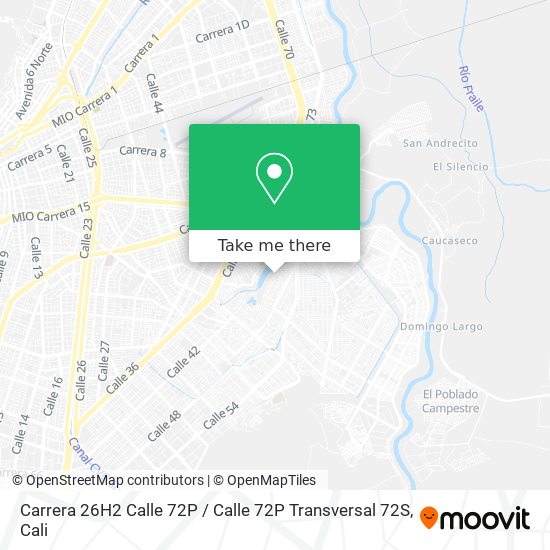 Carrera 26H2 Calle 72P / Calle 72P Transversal 72S map
