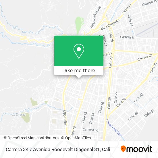 Carrera 34 / Avenida Roosevelt Diagonal 31 map