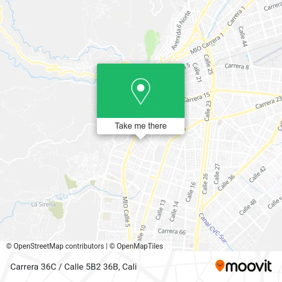 Carrera 36C / Calle 5B2 36B map