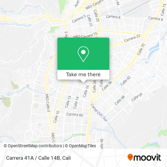 Mapa de Carrera 41A / Calle 14B