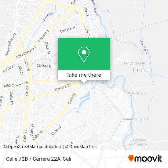 Mapa de Calle 72B / Carrera 22A