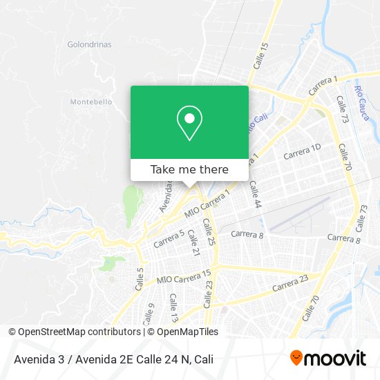 Avenida 3 / Avenida 2E Calle 24 N map
