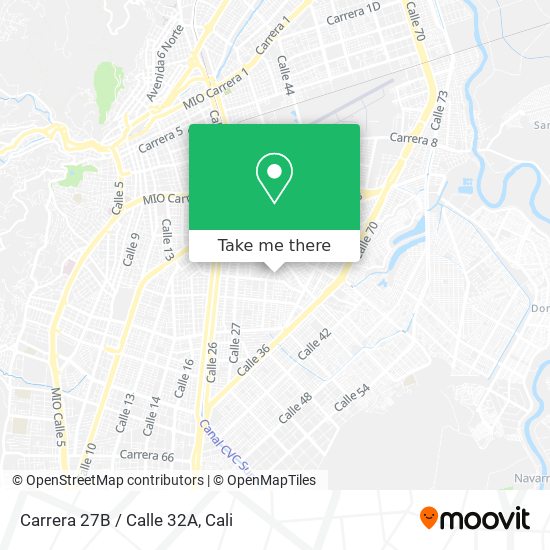 Mapa de Carrera 27B / Calle 32A