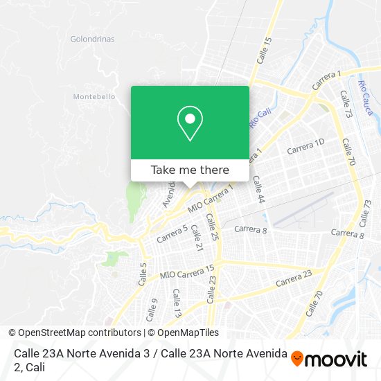 Mapa de Calle 23A Norte Avenida 3 / Calle 23A Norte Avenida 2