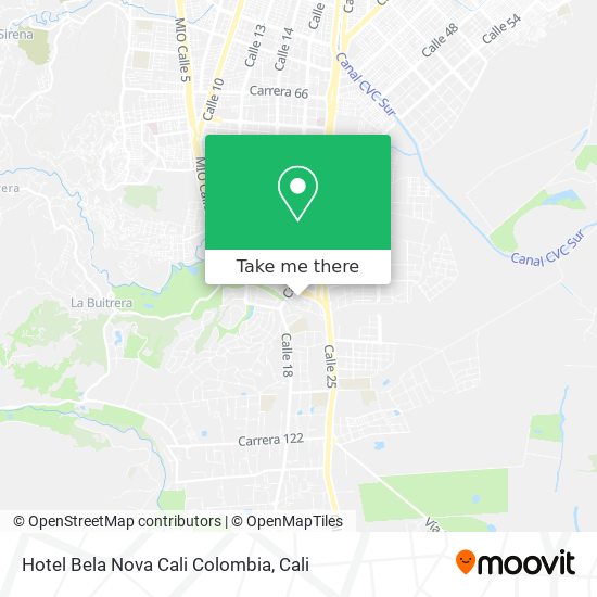 Mapa de Hotel Bela Nova Cali Colombia