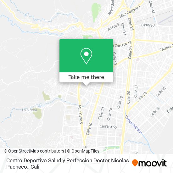 Centro Deportivo Salud y Perfección Doctor Nicolas Pacheco. map