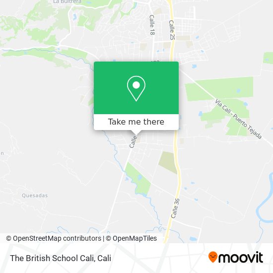 Mapa de The British School Cali