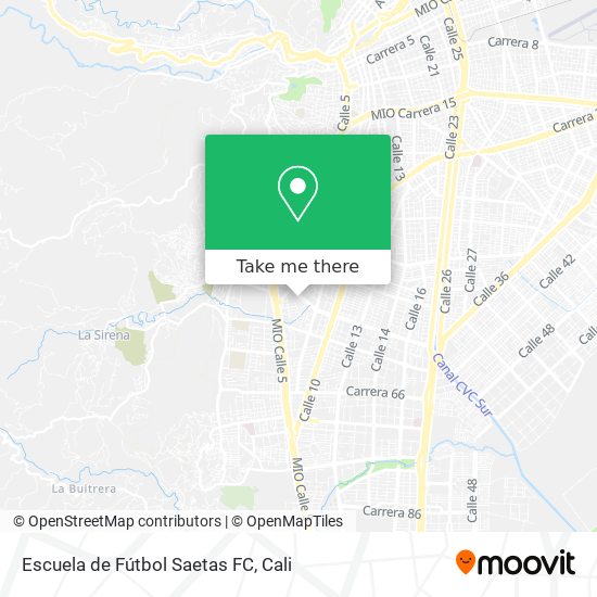 Escuela de Fútbol Saetas FC map