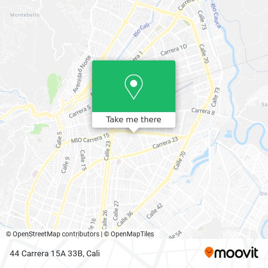 Mapa de 44 Carrera 15A 33B