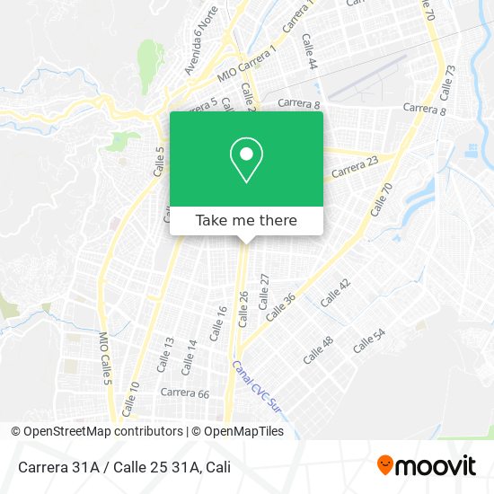 Mapa de Carrera 31A / Calle 25 31A