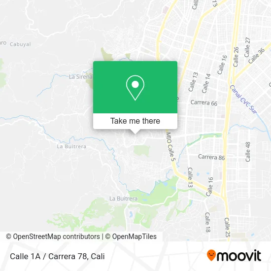 Calle 1A / Carrera 78 map
