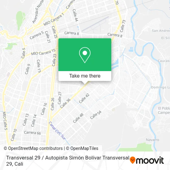 Transversal 29 / Autopista Simón Bolívar Transversal 29 map