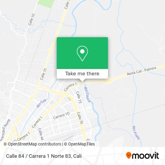 Mapa de Calle 84 / Carrera 1 Norte 83