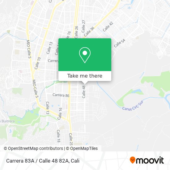 Mapa de Carrera 83A / Calle 48 82A