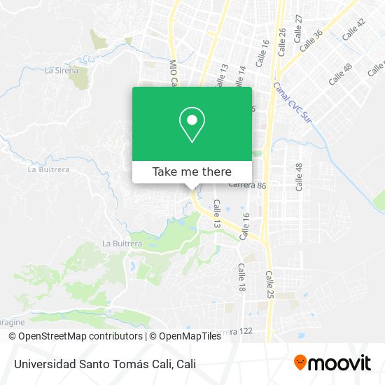Universidad Santo Tomás Cali map