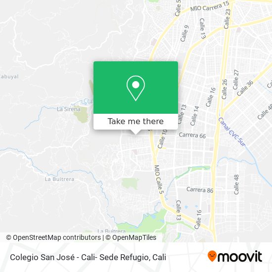 Colegio San José - Cali- Sede Refugio map