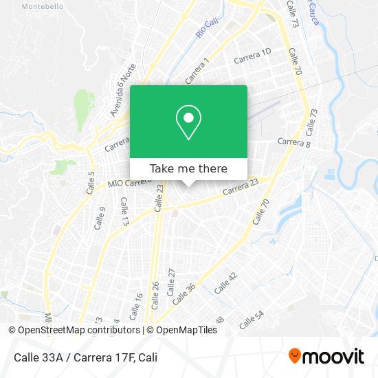 Mapa de Calle 33A / Carrera 17F