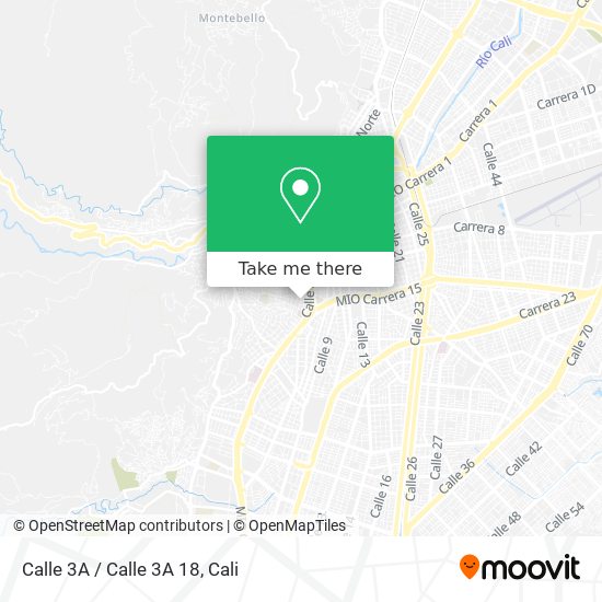 Mapa de Calle 3A / Calle 3A 18
