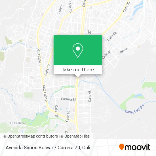 Mapa de Avenida Simón Bolívar / Carrera 70