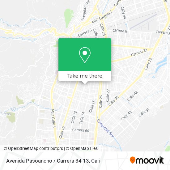 Avenida Pasoancho / Carrera 34 13 map