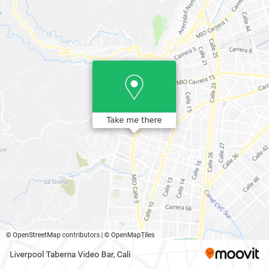 Mapa de Liverpool Taberna Video Bar