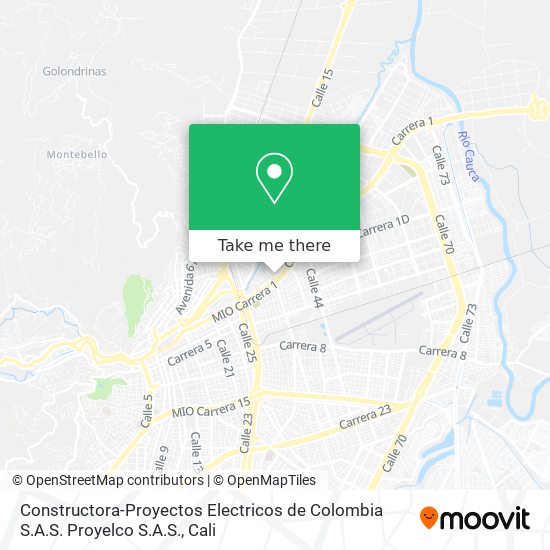 Mapa de Constructora-Proyectos Electricos de Colombia S.A.S. Proyelco S.A.S.