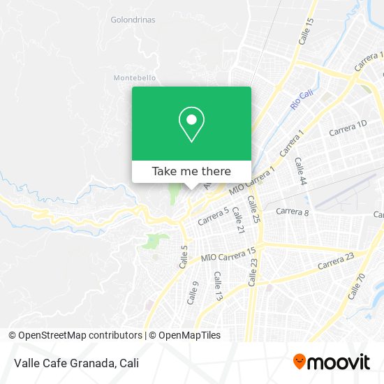 Valle Cafe Granada map