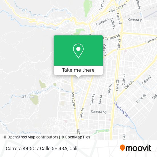 Carrera 44 5C / Calle 5E 43A map