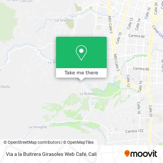 Mapa de Via a la Buitrera Girasoles Web Café