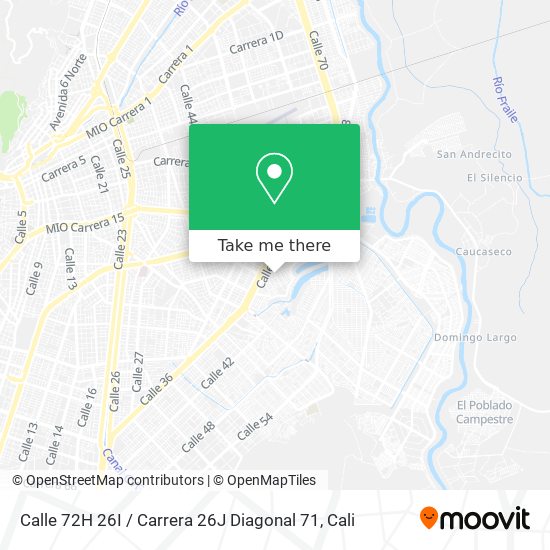 Calle 72H 26I / Carrera 26J Diagonal 71 map