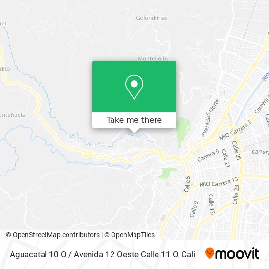 Mapa de Aguacatal 10 O / Avenida 12 Oeste Calle 11 O