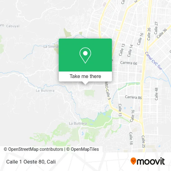 Calle 1 Oeste 80 map