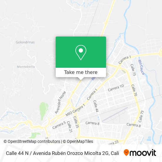 Calle 44 N / Avenida Rubén Orozco Micolta 2G map
