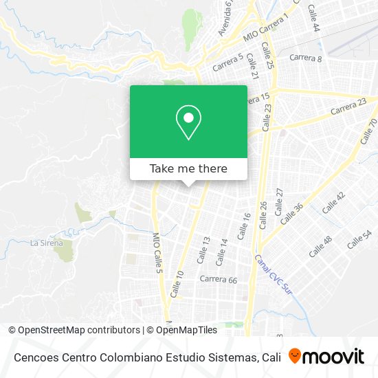 Mapa de Cencoes Centro Colombiano Estudio Sistemas