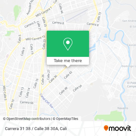 Carrera 31 38 / Calle 38 30A map