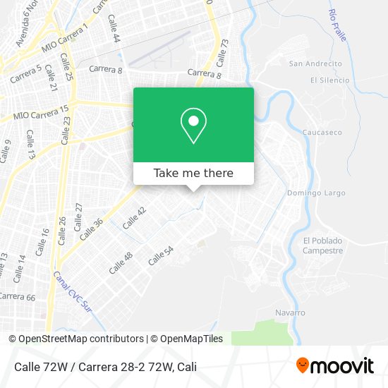 Calle 72W / Carrera 28-2 72W map