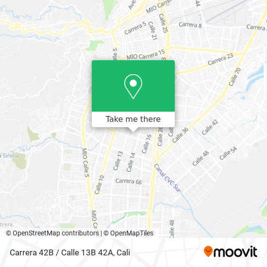 Mapa de Carrera 42B / Calle 13B 42A