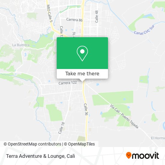Mapa de Terra Adventure & Lounge