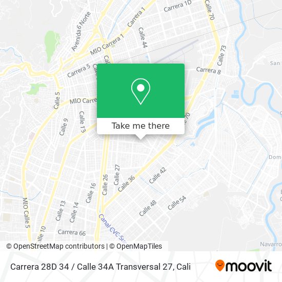 Mapa de Carrera 28D 34 / Calle 34A Transversal 27