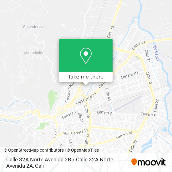 Mapa de Calle 32A Norte Avenida 2B / Calle 32A Norte Avenida 2A