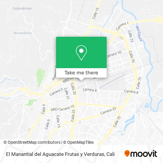 El Manantial del Aguacate Frutas y Verduras map