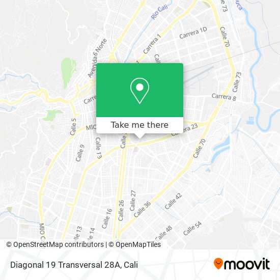 Mapa de Diagonal 19 Transversal 28A