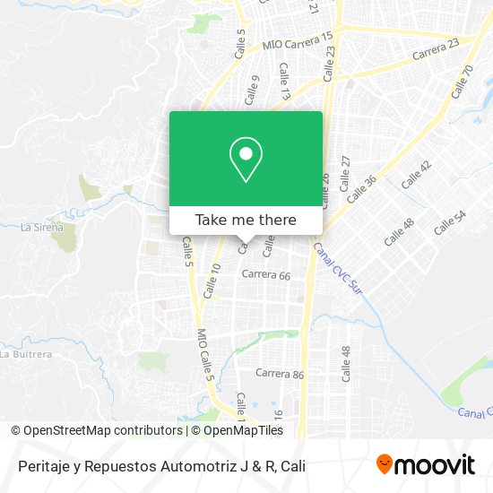 Mapa de Peritaje y Repuestos Automotriz J & R