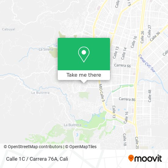 Calle 1C / Carrera 76A map