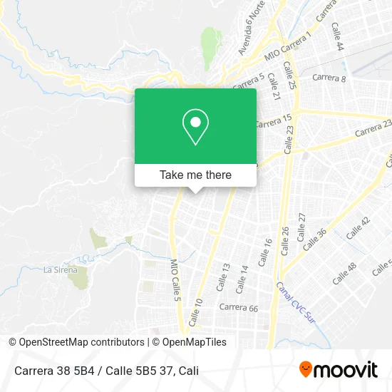 Mapa de Carrera 38 5B4 / Calle 5B5 37