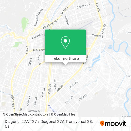 Diagonal 27A T27 / Diagonal 27A Transversal 28 map