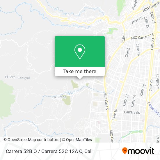 Mapa de Carrera 52B O / Carrera 52C 12A O
