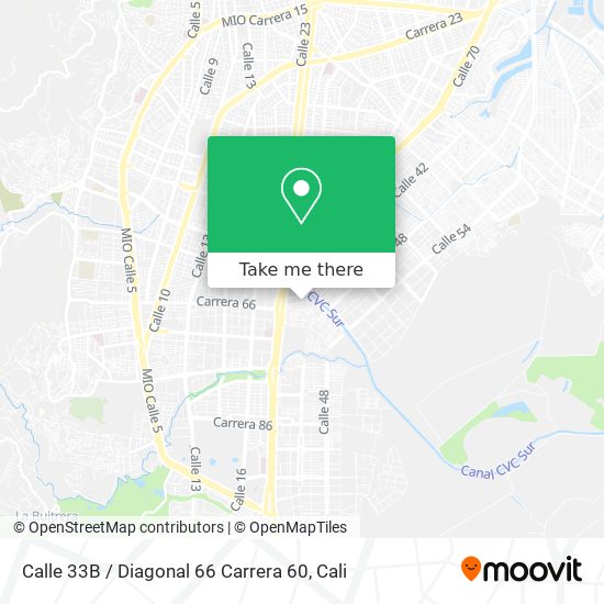 Mapa de Calle 33B / Diagonal 66 Carrera 60
