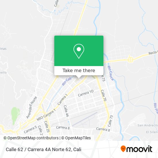 Mapa de Calle 62 / Carrera 4A Norte 62