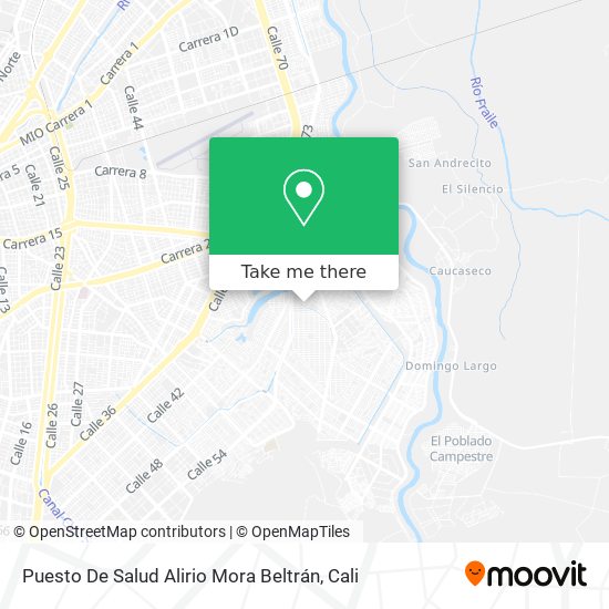 Mapa de Puesto De Salud Alirio Mora Beltrán